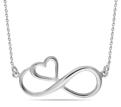 Produktbild von Bibei Infinity-Herz-Halskette für Damen aus 925er Sterlingsilber BICLL024
