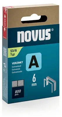 Produktbild von Novus Feindrahtklammern Typ A 6 mm 800 Stück