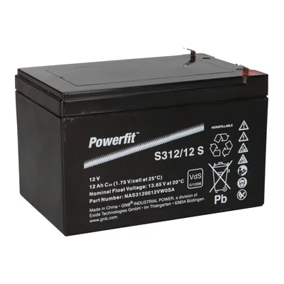 Image de Exide Powerfit Bleiakku AGM 12V 12Ah S312/12 S