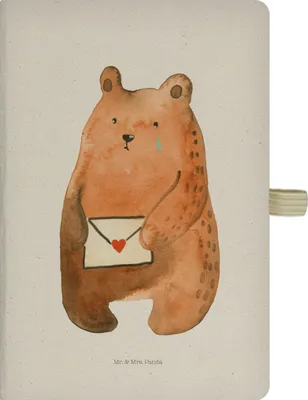 Produktbild von Mr. & Mrs. Panda A5 Heft Bär Liebesbrief - Transparent - Geschenk, Tagebuch, Freundin, Sehnsucht, Notizbuch, Adressbuch, Skizzenbuch, Freund, Vermissen, Journal, Teddy