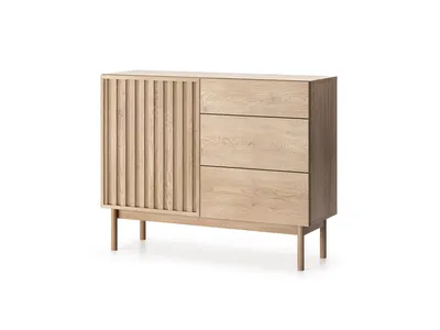 Produktbild von Gala-Möbel Saori K1D3S Kommode Cremona mit 1 Tür 3 Schubladen