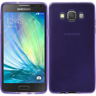 Produktbild von PhoneNatic Case kompatibel mit Samsung Galaxy A5 (A500) - lila Silikon Hülle transparent + 2 Schutzfolien