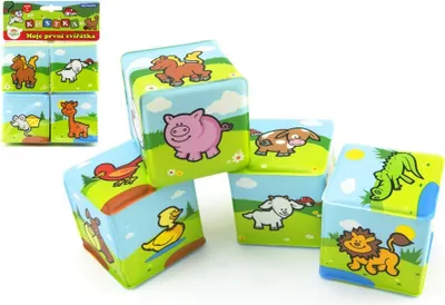 Obrázek produktu pro Moje první zvířátka Kostka 7x7cm (4ks)