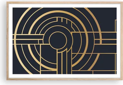 Produktbild von Gerahmtes Poster - Rahmen in heller Eiche - Abstraktion Stück Modern - 91,5x61 cm - Wand Bild - Wanddeko - Wandbilder - Kunstposter - Wandposter - Bilderrahmen - Bilder - Kunstdruck - P2NAA91x61-4640