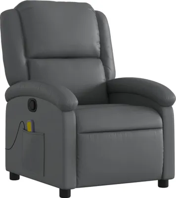 Produktbild von Massagesessel Relaxsessel Grau Kunstleder