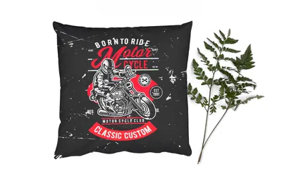 Produktbild von MuchoWow® Zierkissen Sofakissen Wohnzimmer Dekokissen 40x40 cm Mancave - Motorrad - Fahrzeuge - Oldtimer - Foto Kissen - Schlafzimmer Dekoration