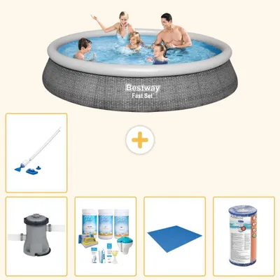 Imagen del producto de Bestway Fast Set, piscina redonda - 396 x 84 cm - 6 piezas - Modelo S21448