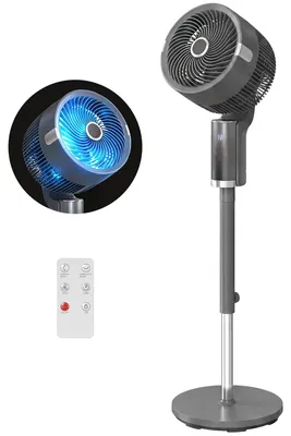 Produktbild von HOMCOM Standventilator Luftzirkulator Lüfter mit 8 Geschwindigkeitsstufen Timer
