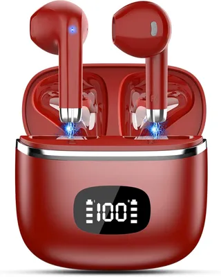Produktbild von In Ear Kopfhörer Kabellos Bluetooth 5.3 mit 4 ENC Mic, HiFi Stereo Noise Cancelling Wireless Earbuds, 40H Spielzeit LED-Anzeige, IP7 Wasserdicht