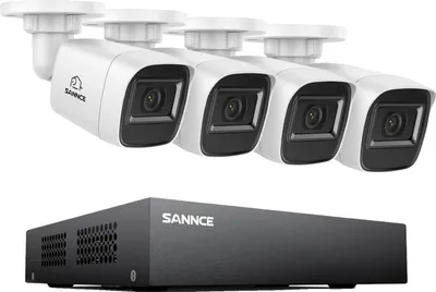 Zdjęcie produktu dla System kamer bezpieczeństwa, 1080p Full HD, widzenie w nocy do 30 m, 4 kamery, 1T