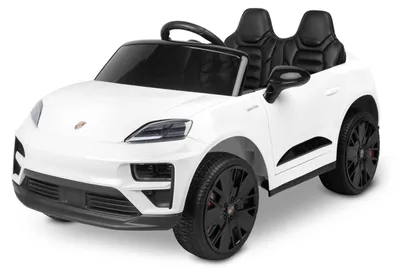Immagine prodotto di Auto elettrica per bambini, modello Porsche Macan, colore bianco. Giocattolo