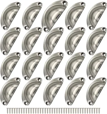 Obrázek produktu pro 10 kusů retro klik na zásuvky kuchyňských skříněk, zakřivené železné knoflíky na dveře skříněk v retro stylu, 8,1 cm x 3,5 cm