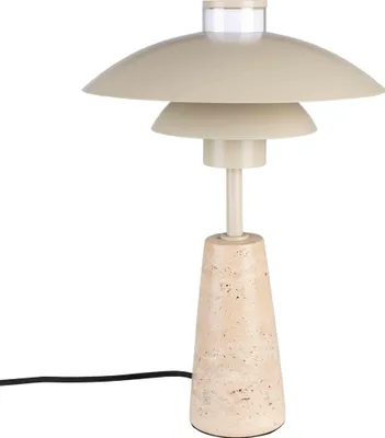 Produktbild von Zuiver Cole Tischlampe Travertin/Eisen weiß Ø26x37 cm