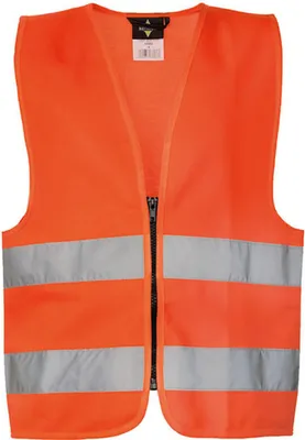 Immagine prodotto di Korntex KWRX | Gilet di sicurezza per bambini con cerniera EN1150 - Colore: Arancione - Taglia: XS (3-6 anni)