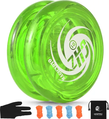 Produktbild von Reaktionsfreudiges Yoyo fuer Kinder, Yo-Yo-Ball mit 5 Ersatzschnueren, Handschuh-Aufbewahrungstasche fuer Anfaenger