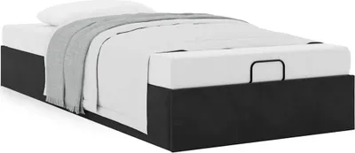 Produktbild von Ottoman-Bett ohne Matratze Schwarz 80x200 cm Samt