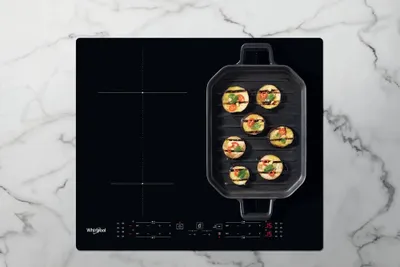 Produktbild von Whirlpool WB B8360 NE, Schwarz, Integriert, 59 cm, Zonen-Induktionskochfeld, Glaskeramik, 4 Zone(n)