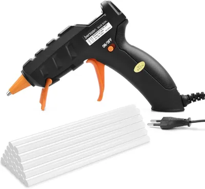 Imagen del producto de Pistola de pegamento caliente de 50W + 20 barras de pegamento de 7x140 mm para adhesión