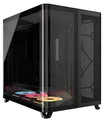 Zdjęcie produktu dla Corsair AIR 5400 LX-R RGB iCUE LINK, Midi Tower, PC, Czarny, ATX, EATX, micro ATX, Mini-ITX, Stal, Szkło hartowane, Gaming