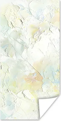 Produktbild von MuchoWow® Poster Ölgemälde weiß 60x120 cm - Wandschmuck