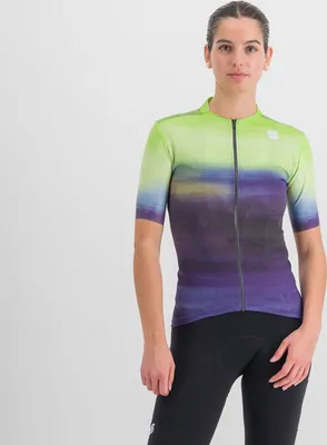 Produktbild von SPORTFUL Kurzarm Fahrradtrikot - FLOW SUPERGIARA - Hellgrün/Lila S