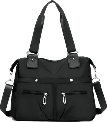 Produktbild von Damen-Handtasche, wasserdicht, Nylon, Schultergurt, Tragegriff oben, Reißverschluss, Damen-Umhängetasche, Einkaufstasche