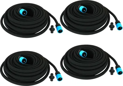 Produktbild von Perlschlauch schwarz 15-90m Bewässerungsschlauch mit Anschlussarmatur Tropfschlauch Gartenschlauch Perlregner, Variante:4x 15 Meter