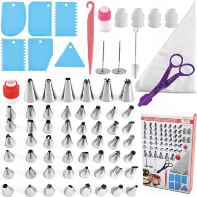 Produktbild von OMNA | Spritzbeutel-Set 72-teilig - Tortendekoration für Kuchen, Cupcakes - Kreativ & Professionell