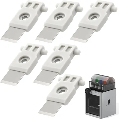 Immagine prodotto di Set di strumenti per il taglio del filamento per stampanti 3D, composto da 6 pezzi, con taglierino, raschietto e lame di ricambio, per un taglio preciso