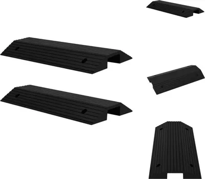 Zdjęcie produktu dla vidaXL Podkład mostowy 2 szt. 80x40x8 cm gumowy - znaki drogowe