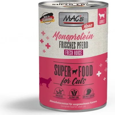 Produktbild von MAC's CAT - Monoprotein Dose 6x400g | Mono Pferd