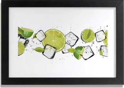 Produktbild von Bild 30x20 MDF-Rahmen, Wandkunst Lime Eis