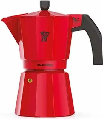 Obrázek produktu pro Italský kávovar – PEZZETTI – ITALEXPRESS – hliník – 6 šálků – červený