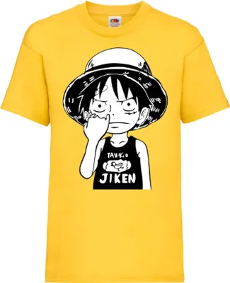Produktbild von Kinder T-Shirt One Manga Piece Anime 01 Luffy, 9-11 Jahr - 140 / Gelb