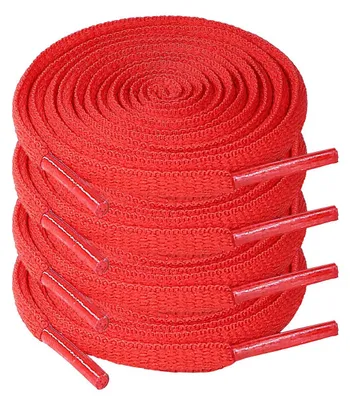Productafbeelding van Veters - Schoenveters - Wit - 6 mm breed - 100 cm - Scheurvast - Voor sneakers en loopschoenen