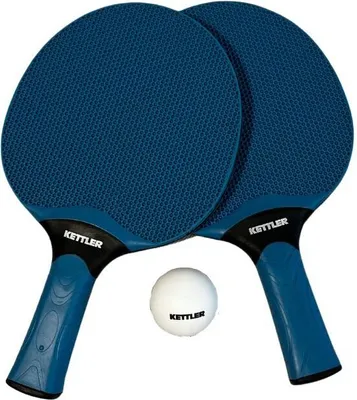 Produktbild von KETTLER Tischtennisschläger-Set Outdoor | 2 witterungsbeständige Schläger | 6 Outdoor- Bälle