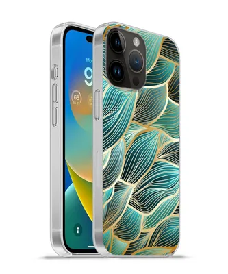 Produktbild von MuchoWow® Handyhülle Schutzhülle Hülle für Apple iPhone 14 Pro - Softcase Muster - Gold - Abstrakt - Welle Silikon Softcase Handy Hülle - Umschlag