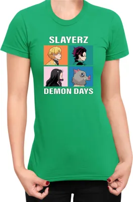 Produktbild von Damen T-Shirt Japan Manga Anime Comics Animation Demon Anime Slayer All Slayerz, Lady XL / Grün