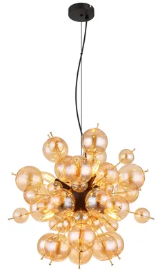 Produktbild von Globo Lighting Hängeleuchte Metall schwarz matt, 6x E14