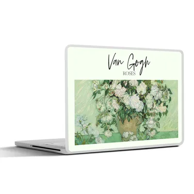 Produktbild von MuchoWow® Laptop Aufkleber Sticker Cover Gemälde - Van Gogh - Rosen 25x18 cm - Laptop-Deko