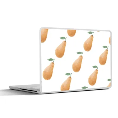 Produktbild von MuchoWow® Laptop Aufkleber Sticker Cover Birnen - Aquarellfarbe - Weiß 32.5x23.5 cm - Sticker für Laptop - Selbstklebend