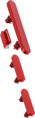 Image de Clappio, Bouton d'alimentation, de volume et de coupure du son pour iPhone 13 / 13 Mini, Rouge