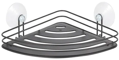 Produktbild von MSV Duschablage - Eckmodell - schwarz - 20 x 20 cm - Metall