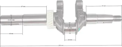 Obrázok produktu pre Kľukový hriadeľ Zongshen Xp140 4,5Hp 22,2Mm 100003576