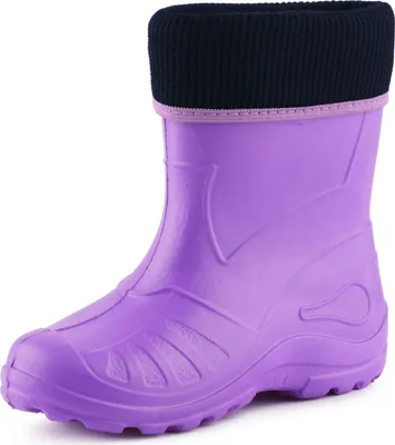 Produktbild von Ladeheid Kinder Mädchen Jungen Federleichte Eva Thermo Gummistiefel Gefüttert KL058 (Violett, 25)