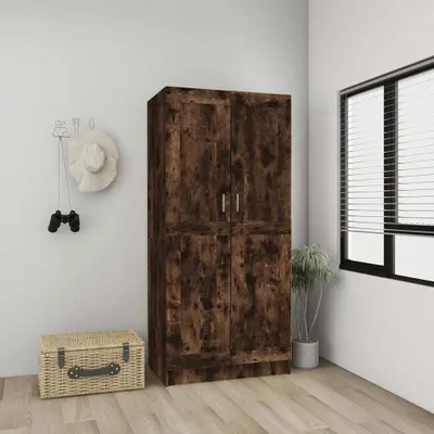 Obrázek produktu pro vidaXL Šatní skříň Smoked Oak 82,5x51,5x180 cm výrobek ze dřeva