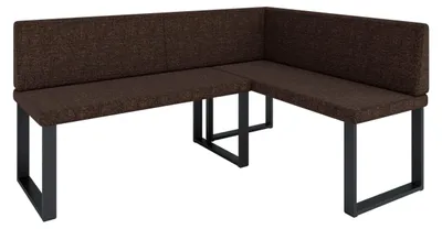 Image de Banc d'angle AKIKO METAL Corner Bench 196x142 droite - Ensemble de banc d'angle pour votre salle à manger, cuisine moderne, coin salon, coin repas. Parfait pour la cuisine, le bureau et la réception. Fabrication solide et forte. Easy Care