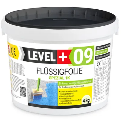 Obrázek produktu pro Tekutá fólie pro exteriéry a interiéry, hydroizolace balkonů a koupelen 4 kg Level+09