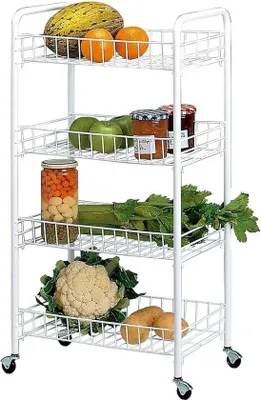 Produktbild von Famanu Servierwagen mit 4 Etagen - 41 x 26 x 79 cm, mit Rollen