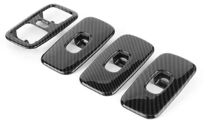 Image de 4 pièces de garniture décorative pour interrupteur de lève-vitre adaptées aux modèles Benz Classe G W463 G500 G55 AMG 2007-2010 Fibre de carbone